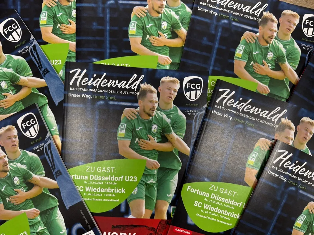 Stadionheft für die Spiele gegen Düsseldorf und Wiedenbrück 