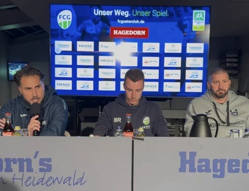 Pressekonferenz nach dem SC Wiedenbrück-Spiel