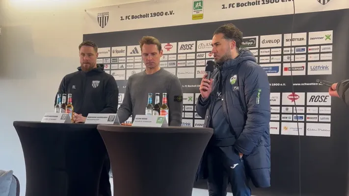 Pressekonferenz nach dem Bocholt-Spiel