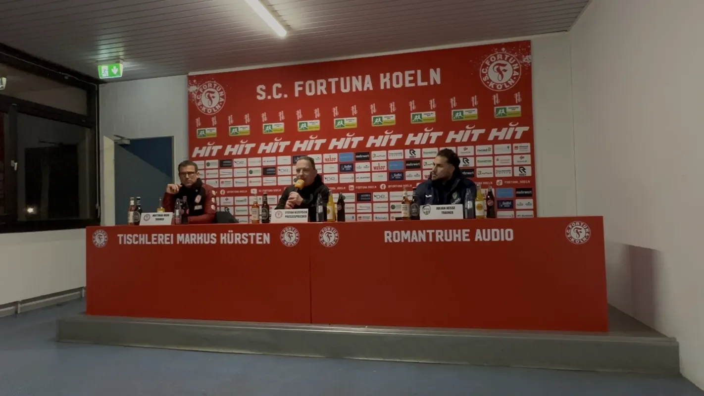 Pressekonferenz nach dem Spiel bei Fortuna Köln (Video)