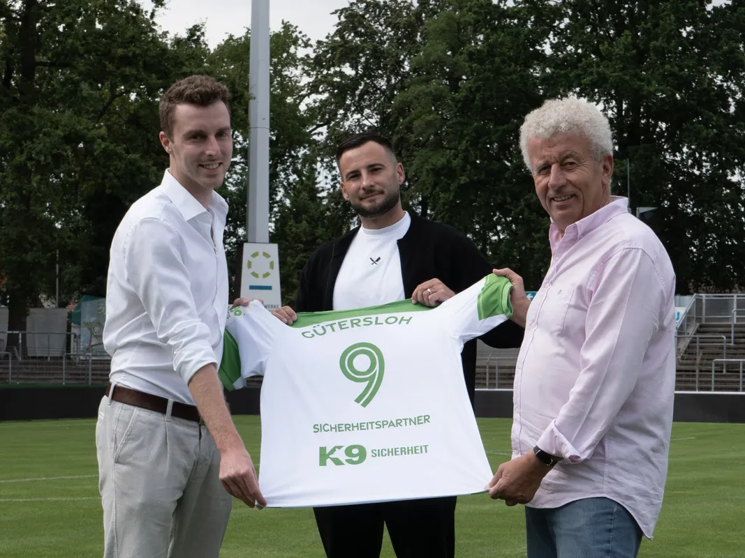 K9 wird neuer Rückensponsor des FC Gütersloh